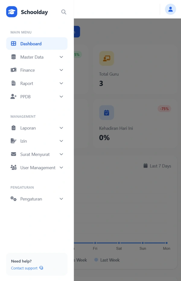 School Management System Interface
